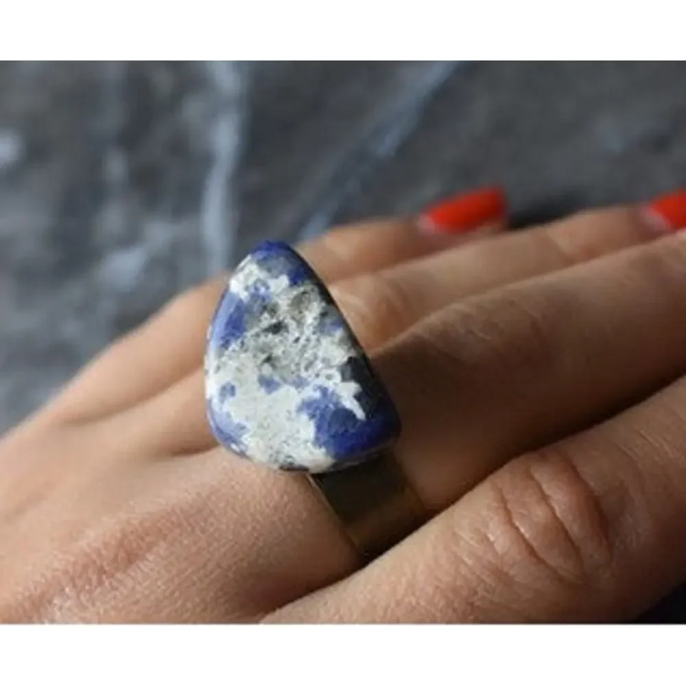 Designer's Ring with Sodalite Size 7.5